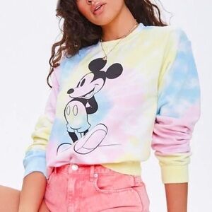 Forever 21 Disney Tie Dye Mickey Mouse Sweatshirt Size Small